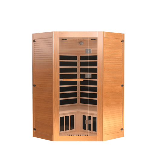 Enyopro 2-3 Person Infrared Sauna with 7-Color LED Light, Bluetooth Speakers, Foot Heating, Home Spa Sauna for Detox and Relaxation