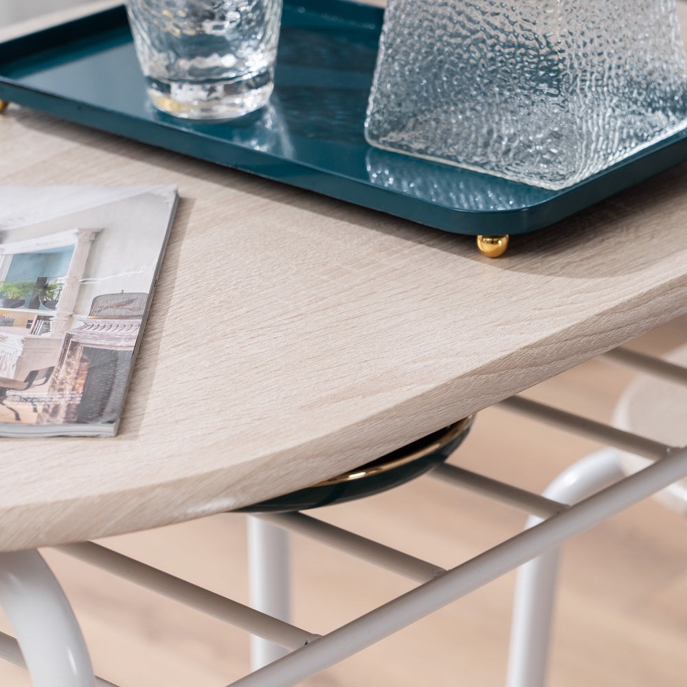 3 Piece Dining Table Set, Small Kitchen Table Set for 2, Wooden Pub Table Set with Metal Frame and Shelf Storage, Couple Breakfast Nook Bistro Sets, White