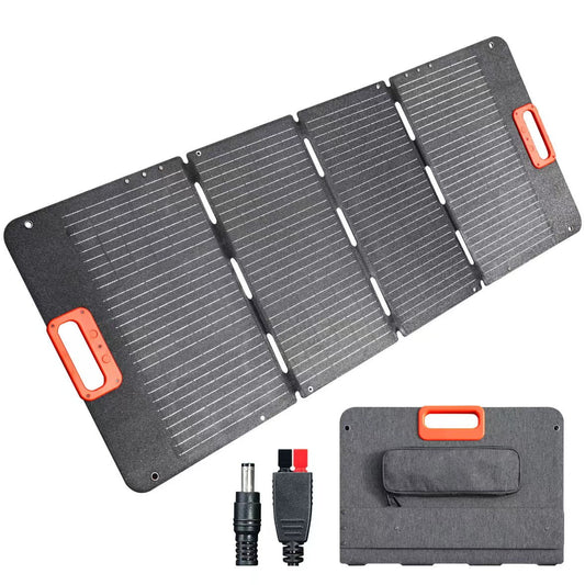 Enyopro 100W Portable Solar Panel for Power Station Generator, 20V Foldable IP65 Waterproof Solar Charger with Adjustable Kickstand for Camping, RV, Laptop, Home, Outdoor
