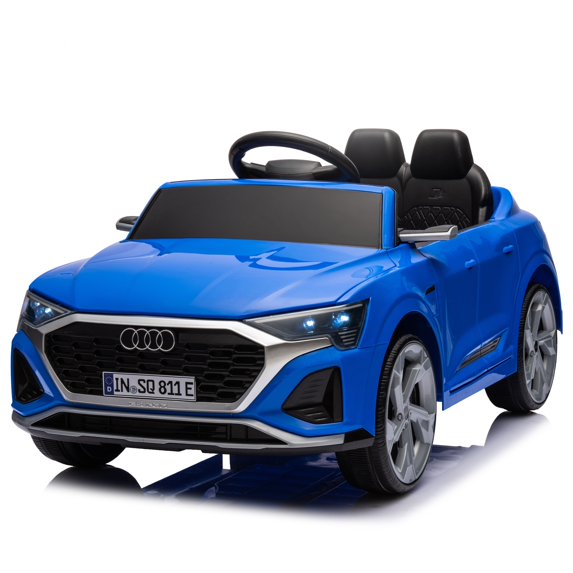 12V Ride On Car for Kids, Audi SQ8 Electric Car Toy with Remote Control, Dual Drive, LED Lights, Music, USB, 3 Speeds, Slow Start, Suspension, Pink Ride On Car for Toddlers Ages 3–6