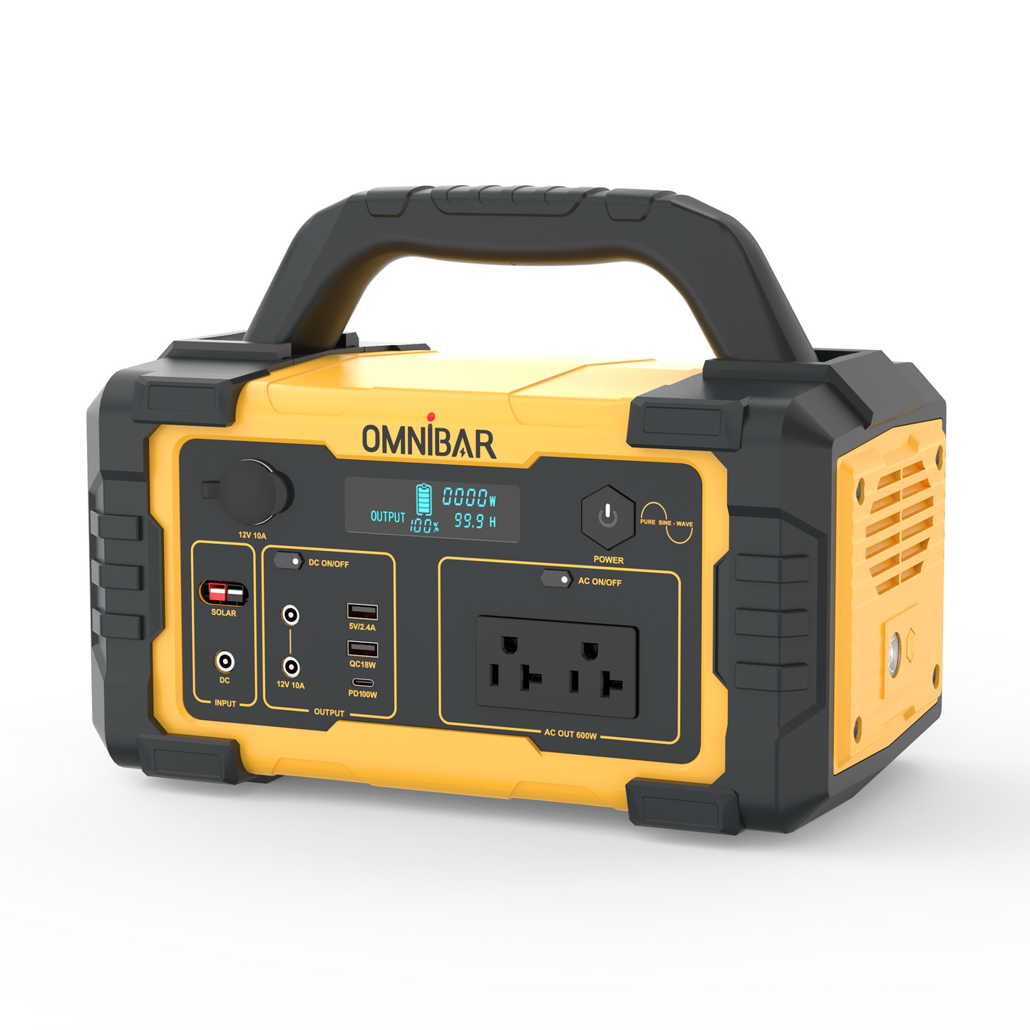 Enyopro Portable Power Station 600W Solar/Car/Wall Charging 120V AC Outdoor Emergency Power Supply, 60DB, Pure Sine Wave for Electronics with Eco Mode, Power Generator for Camping, Travel Emergency