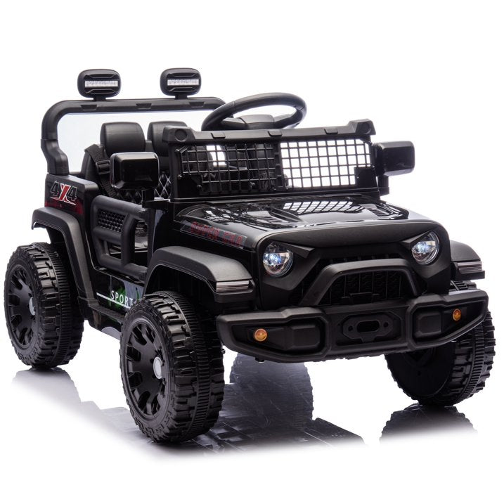 24V Kids Ride on Toy Cars with Remote Control, 160W Powered Ride on Toys with Bluetooth, Music, LED Light, MP3 Player, 4 Wheel Suspension Electric Cars for Boys and Girls, Black