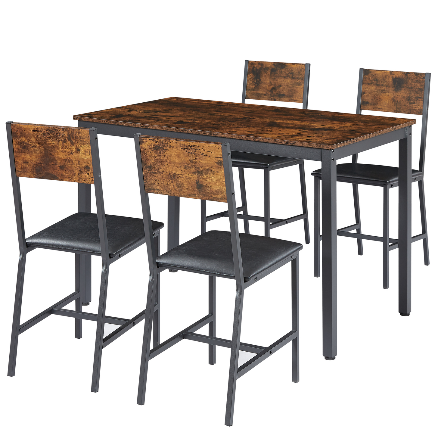 SESSLIFE 5 Piece Table and Chairs Set, Modern Dining Table with 4 Chairs, Dining Table Set 5 Pieces, Home Kitchen Breakfast Table