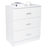 3 Drawer Dressers for Bedroom, White Nightstand with Drawers, Storage Drawer Tower, Wood Chest of Drawers for Clothes, Hallway, Entryway