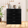 4 Drawer Dressers for Bedroom, Black Nightstand with Drawers, Storage Drawer Tower, Wood Chest of Drawers for Clothes, Hallway, Entryway