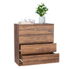 4 Drawer Dressers for Bedroom, Brown Nightstand with Drawers, Storage Drawer Tower, Wood Chest of Drawers for Clothes, Hallway, Entryway