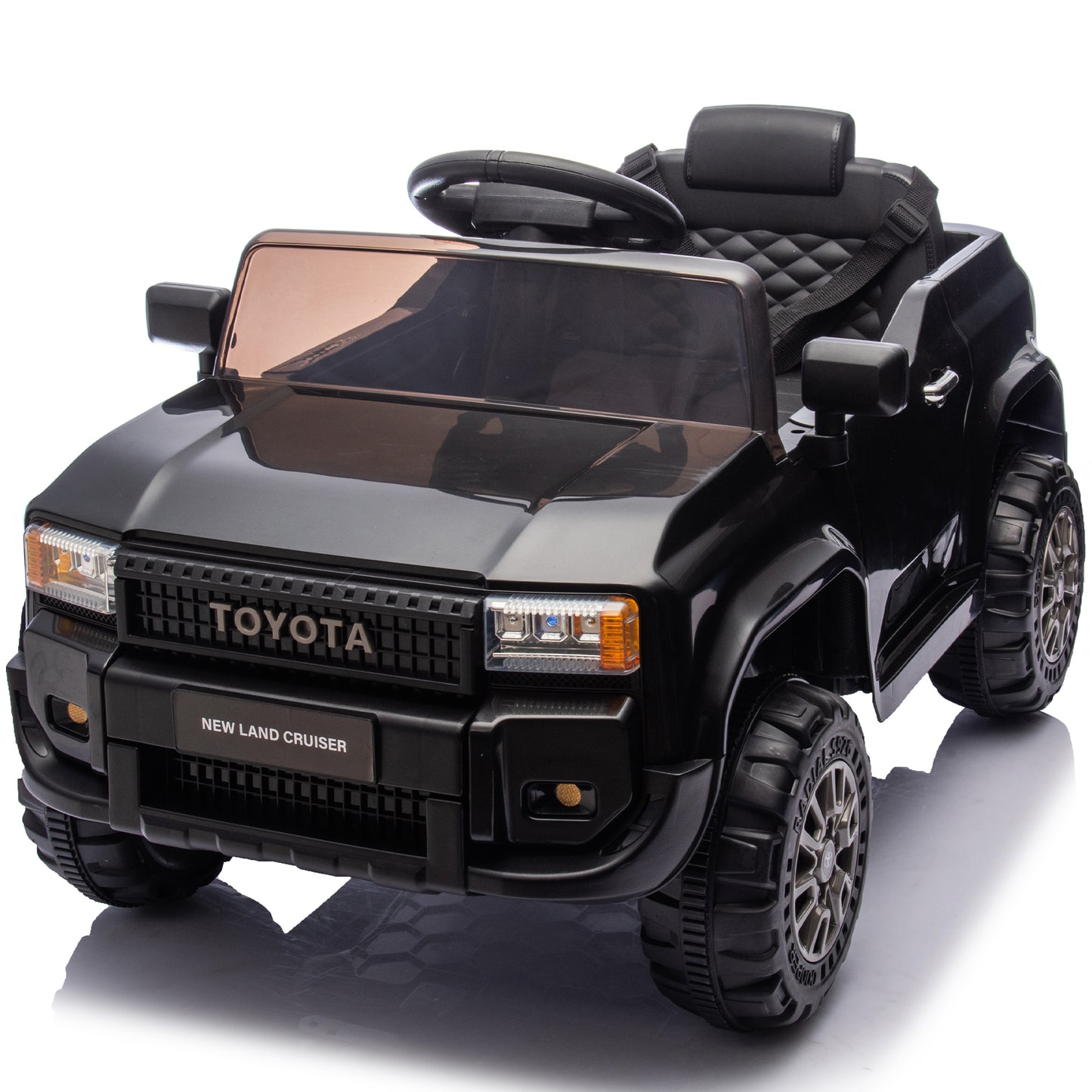 12V Licensed Toyota LC250 Kids Ride-On Car with Parent Remote Control, 4-Wheel Suspension, Bluetooth Music & LED Lights for Ages 2-4
