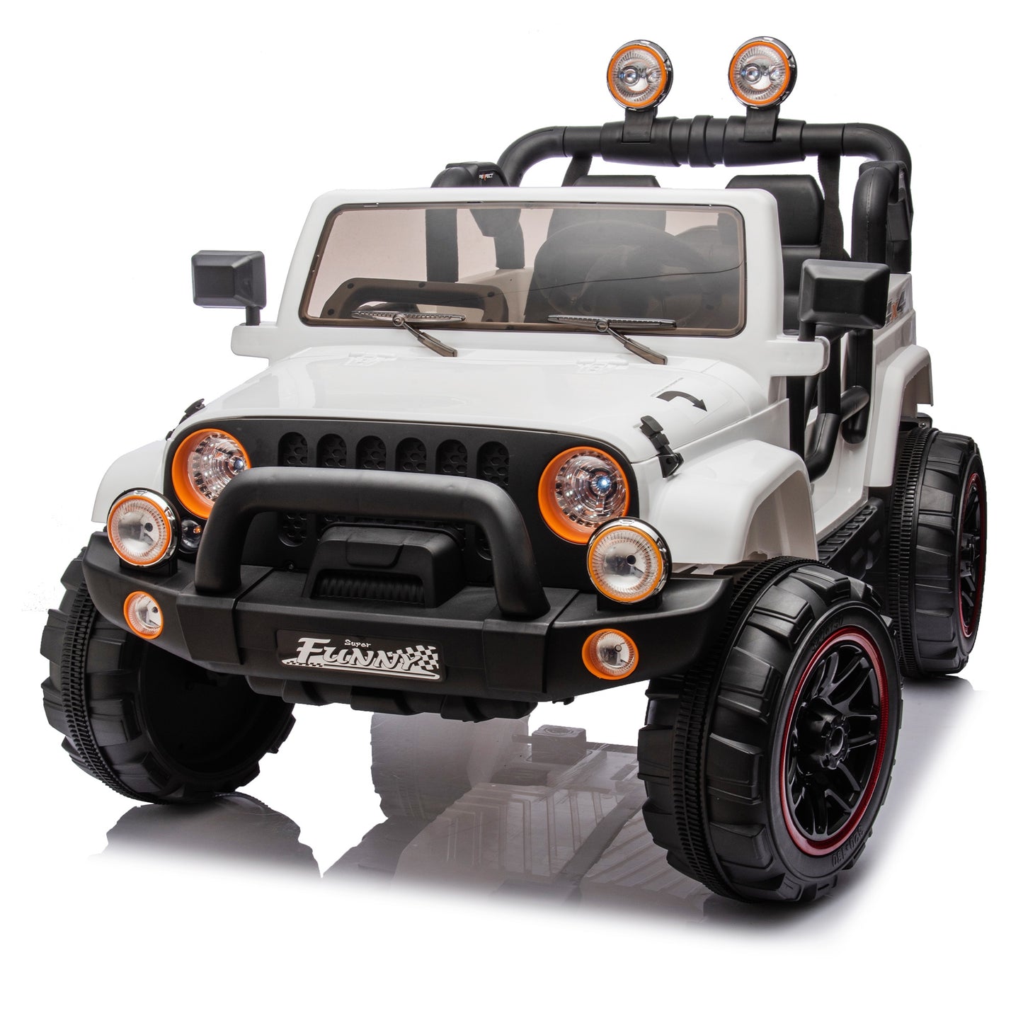 24V Kids Ride On Car with Remote Control, Rear Suspension Ride on Toy with Bluetooth, USB, 2 Seater Cars, Trunk Storage, Pull Rod, LED Lights, High/Low Speed, Electric Cars for Kids Aged 3–8, Pink