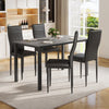 SESSLIFE 5 Piece Dining Table Set with 4 Chairs, Table and Chairs Set for 4 Persons, Metal Frame & Wood Seat, Home Kitchen Breakfast Table, Natural