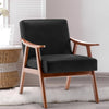 ENYOPRO Accent Chair, Upholstered Comfy Single Sofa with Wood Feet, Mid Century Armchair for Bedroom, Living Room, Modern Comfy Reading Chair, Brown