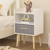 ENYOPRO Oak Night Stand with Drawer and Shelf, 2-Tier Storage End Table, Versatile Nightstand for Kids Adults, Modern End Side Table for Home and office