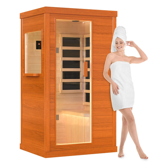 Enyopro 2 Person Saunas, 900W Indoor Sauna with Far Infrared Heating, Outdoor Spa Room with Smart Control, Fast Heating