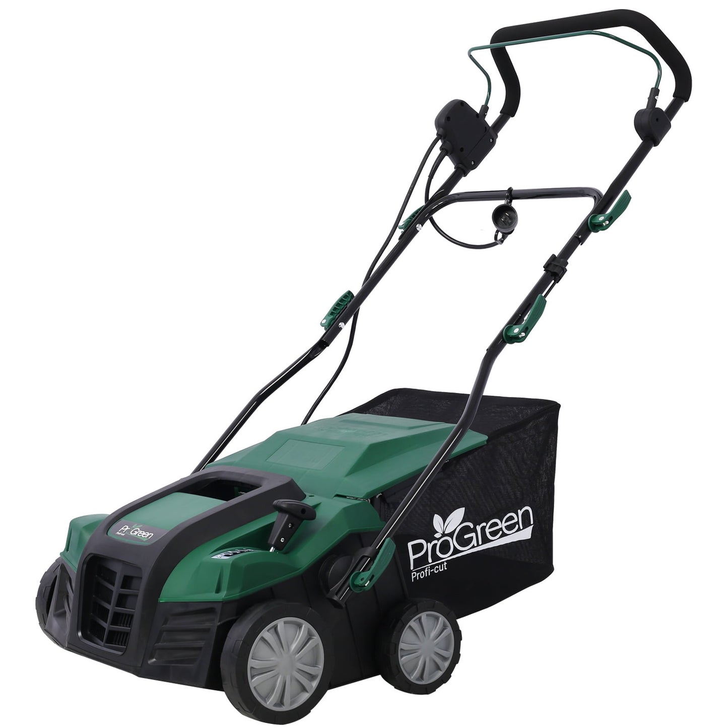 2-in-1 13" Dethatcher & Scarifier, 12 Amp Electric Garden Lawn Mover, Removable Collection Bag extra large 31.7QT