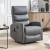Sesslife Manual Recliner Chair with Heat and Massage, 360° Swivel Rocker Recliner with Side Pockets for Living Room Bedroom, Glider Rocking Chair Single Ergonomic Lounge Chair, PU Leather, Red