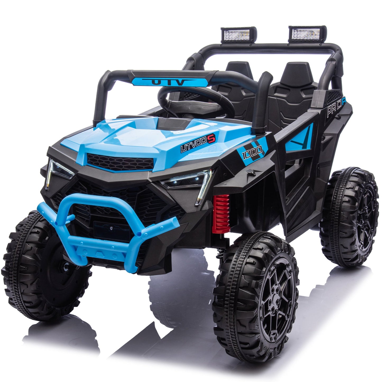 24V Kids Electric Ride on Cars Toy, 400W Power Ride on UTV Toy With Remote Control, Music, Bluetooth, Four Wheel Suspension, LED Lights, Portable Handle, Electric Car for Boys Girls 3+, Pink