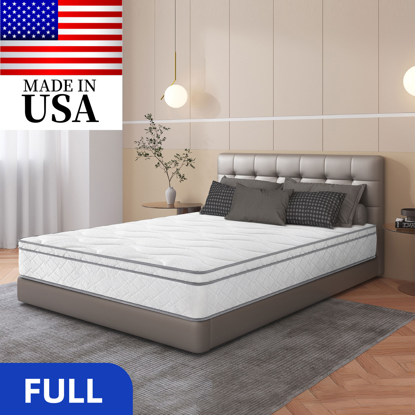 10" Mattress, Gel Memory Foam Hybrid Mattress in a Box, Modern Individually Pocket Coils Innerspring for Breathable and Durable Support, CertiPUR-US Certified