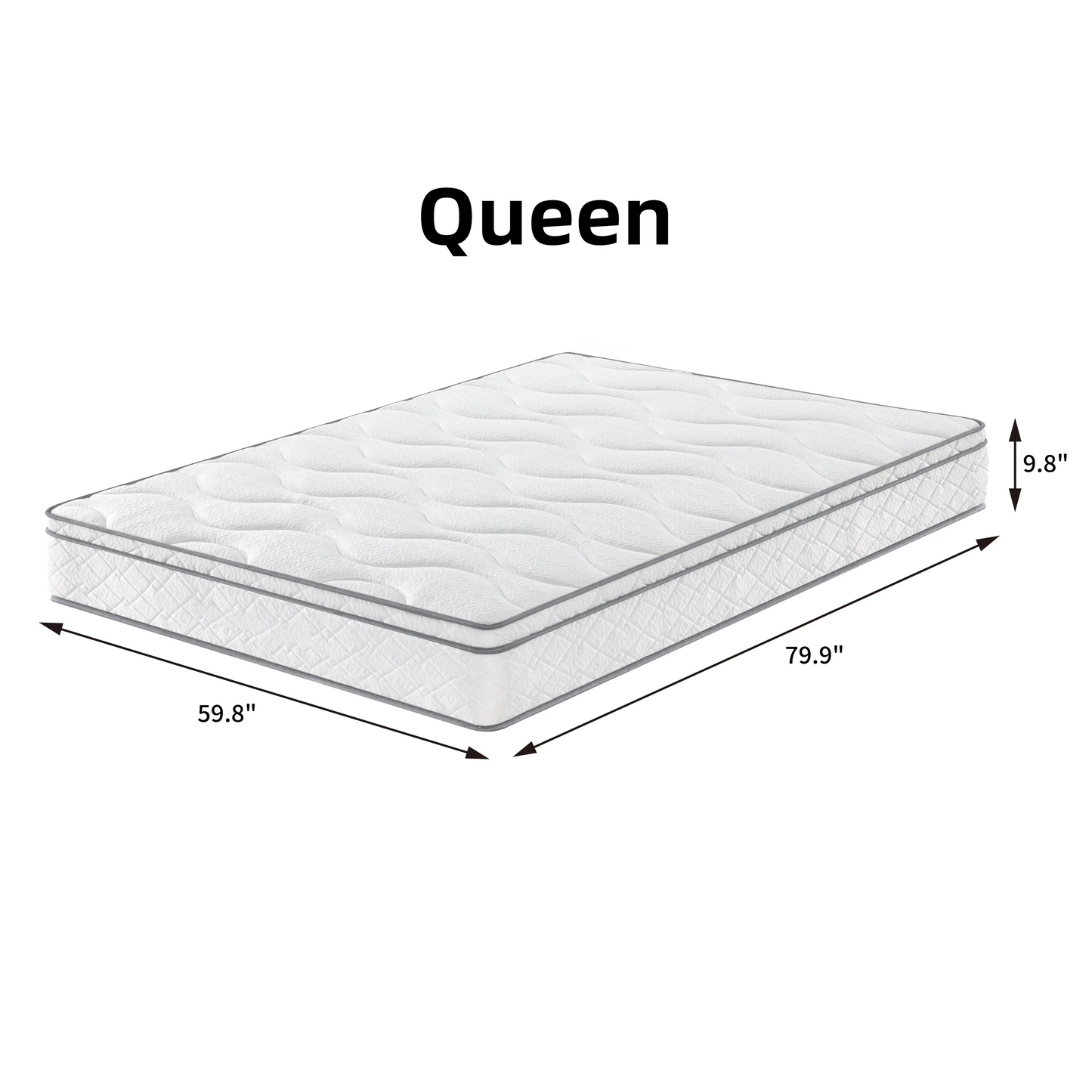 10" Mattress, Gel Memory Foam Hybrid Mattress in a Box, Modern Individually Pocket Coils Innerspring for Breathable and Durable Support, CertiPUR-US Certified