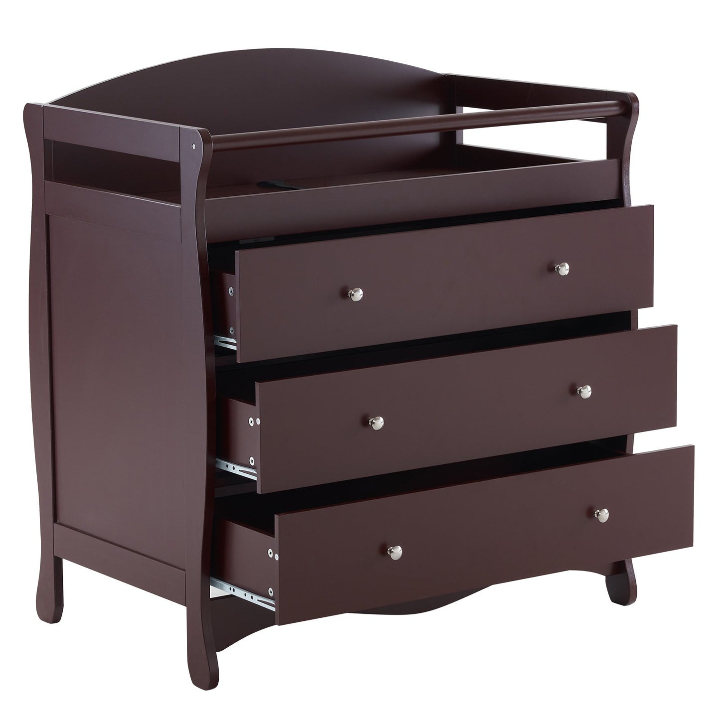 Sesslife Infant Changing Station with 3 Drawers, Baby Dresser With Changing Table Top for Nursery, Easy Assembly (White)