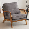 Sesslife Modern Accent Chair, Armrest Upholstered Single Lounge Chair, Leisure Chair Reception Chair for Living Room, Bedroom, Reading Room, Brown
