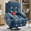 Sesslife Power Lift Recliner Chair for Elderly, Large Fabric Lounge Recliner Chair with Heat and Massage, Ergonomic Home Theater Recliners with Side Pockets USB Charge Port for Living Room, Gray
