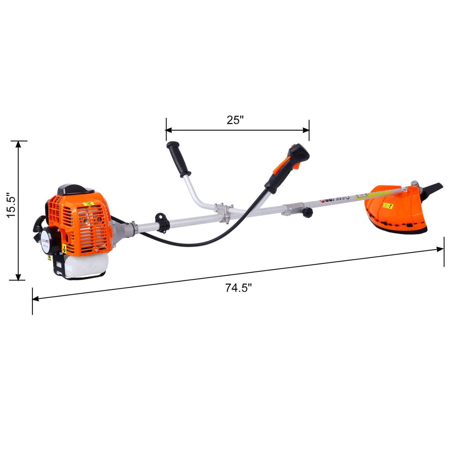 SESSLIFE Weed Wacker Gas Powered, 52CC 2-Cycle Weed Trimmer Lawn Edger with Straight Shaft and 2 Head, Grass String Trimmer Edgers in Lawn and Garden