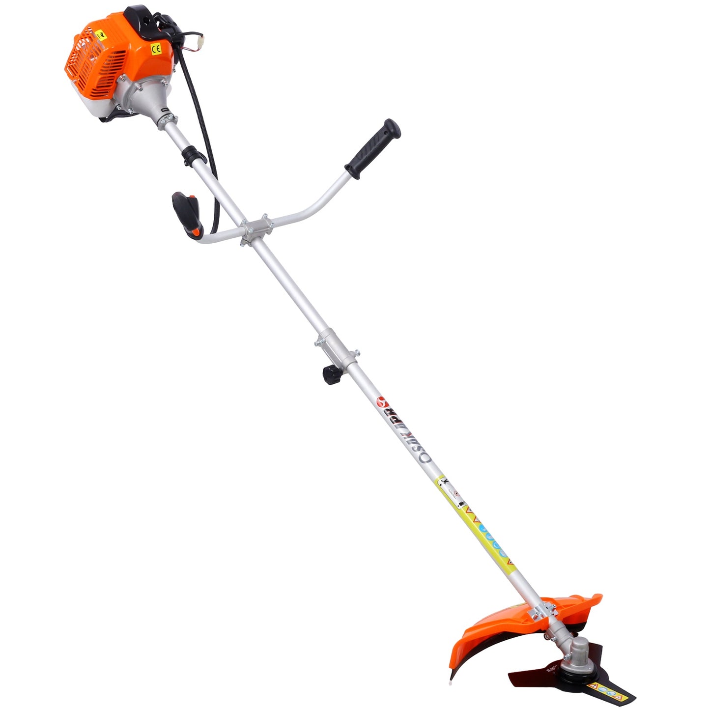 SESSLIFE Weed Wacker Gas Powered, 52CC 2-Cycle Weed Trimmer Lawn Edger with Straight Shaft and 2 Head, Grass String Trimmer Edgers in Lawn and Garden