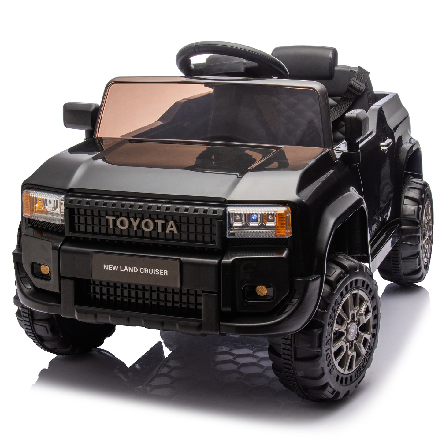 12V Licensed Toyota LC250 Kids Ride-On Car with Parent Remote Control, 4-Wheel Suspension, Bluetooth Music & LED Lights for Ages 2-4
