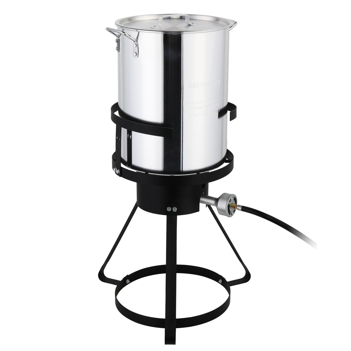 Enyopro 30 Qt Turkey Fryer, Seafood Boil Pot with Basket, Fish Fryers Outdoor Cooking, 55000 BTU Gas Propane Burner, Deep Fryer for Turkey, Fish, Turkey, Crab, Shrimp