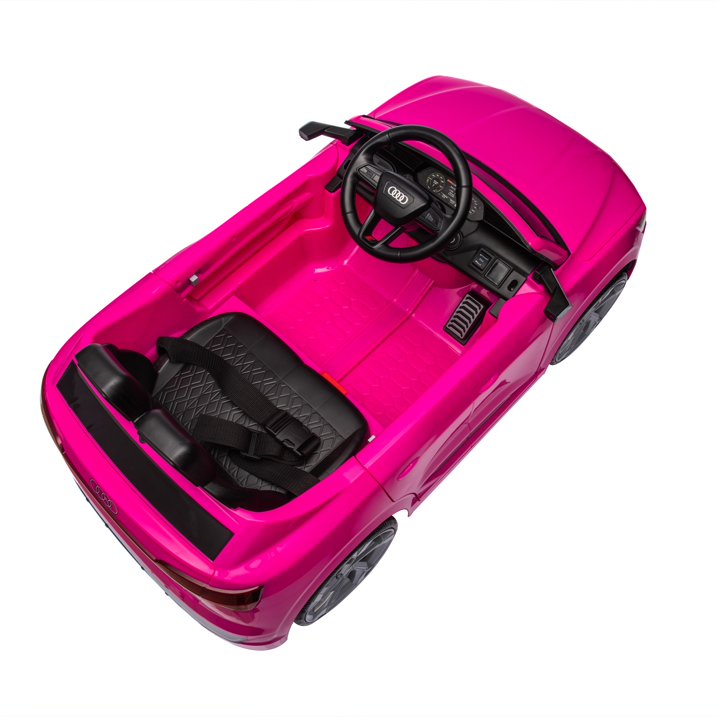 12V Ride On Car for Kids, Audi SQ8 Electric Car Toy with Remote Control, Dual Drive, LED Lights, Music, USB, 3 Speeds, Slow Start, Suspension, Pink Ride On Car for Toddlers Ages 3–6