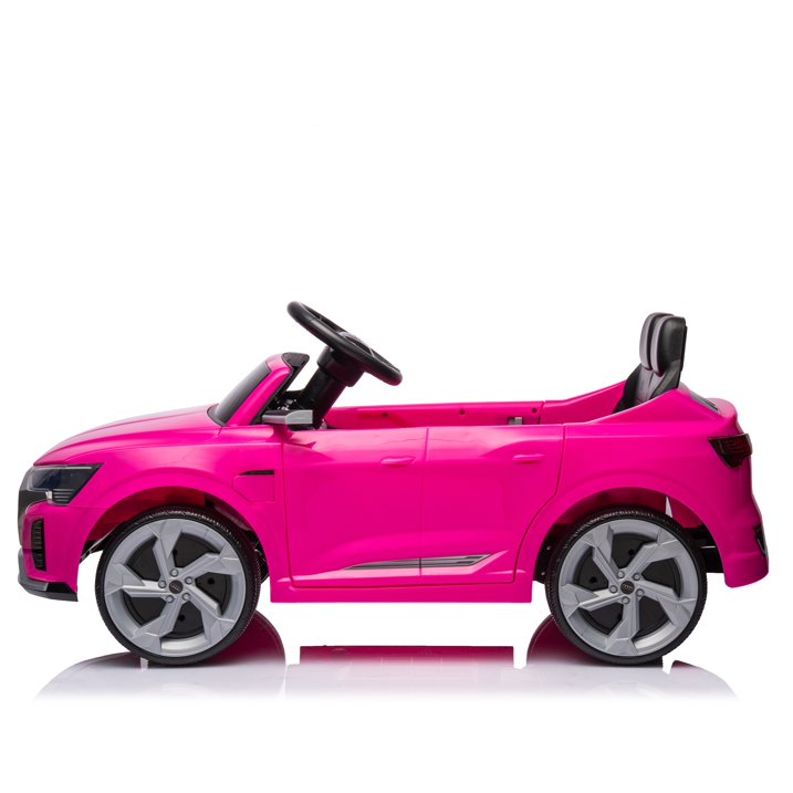 12V Ride On Car for Kids, Audi SQ8 Electric Car Toy with Remote Control, Dual Drive, LED Lights, Music, USB, 3 Speeds, Slow Start, Suspension, Pink Ride On Car for Toddlers Ages 3–6