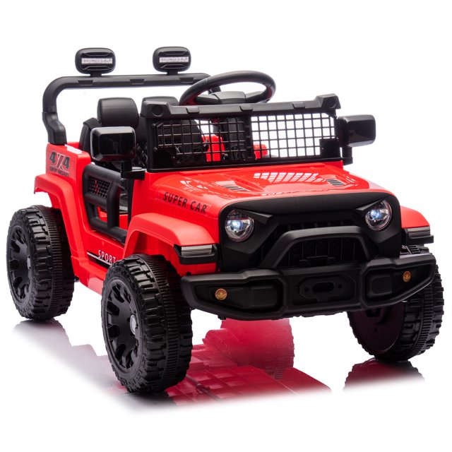 24V Kids Ride on Toy Cars with Remote Control, 160W Powered Ride on Toys with Bluetooth, Music, LED Light, MP3 Player, 4 Wheel Suspension Electric Cars for Boys and Girls, Black