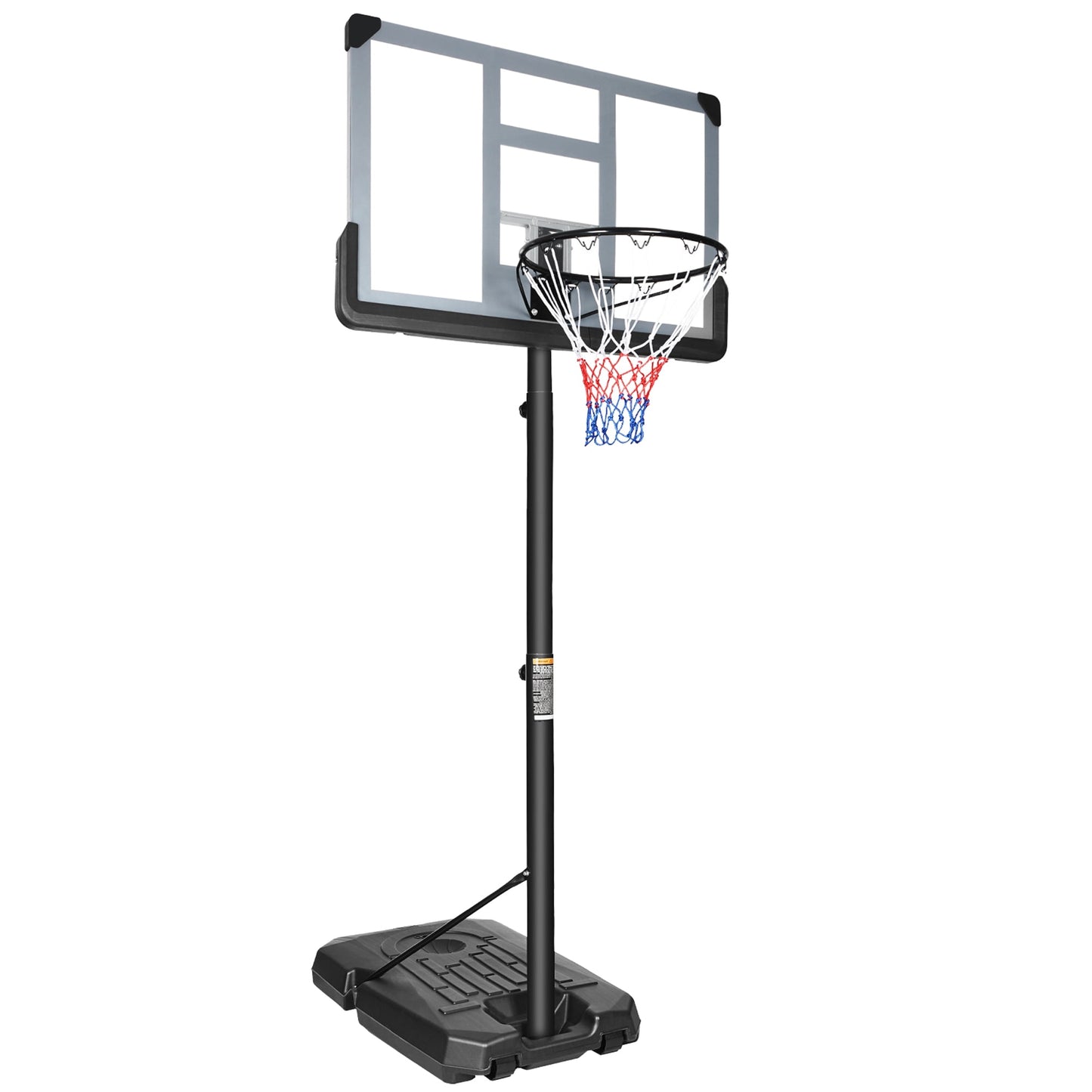 10ft Outdoor Basketball Hoop, Sesslife Portable Basketball Hoops and Goal for Adults Teens, 6.6 ft-10ft Adjustable Basketball Court with 42 Inch Backboard and Wheels, Removeable Basketball System