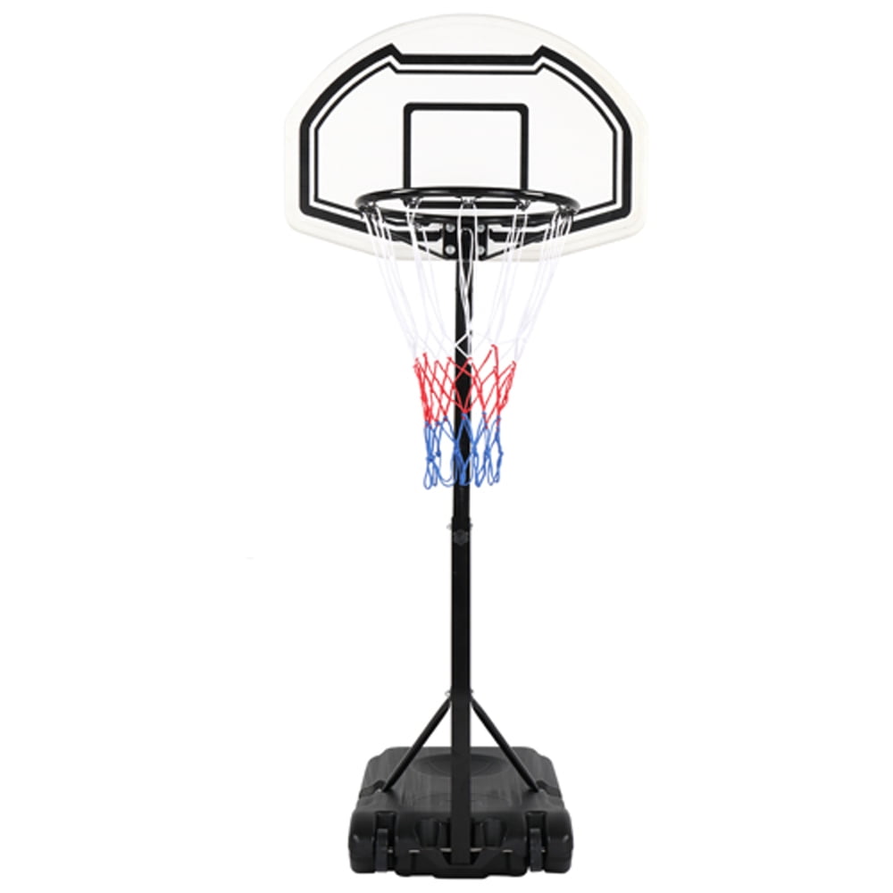 Poolside Swimming Pool Basketball Goal, Mini Wheels Basketball Stand System Kids and Adults Swimming Game Toy, Basketball Court Water Game Toy,35"-48'' (2.95FT-3.93FT) Adjustable Height