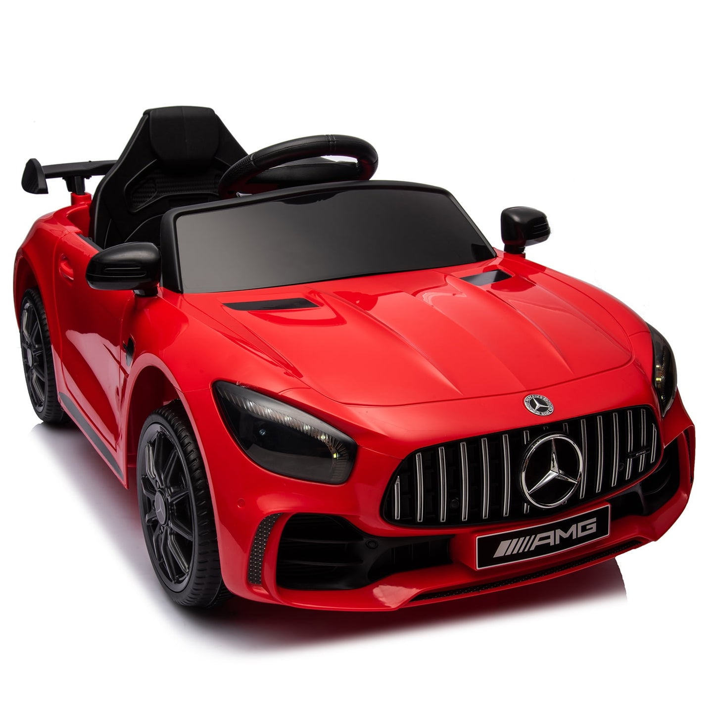 SESSLIFE Red Ride On Toy, Ride On Car for Age 3-5, 12V Remote Control Motorized Riding Toys with Led Headlights, Seat Belt
