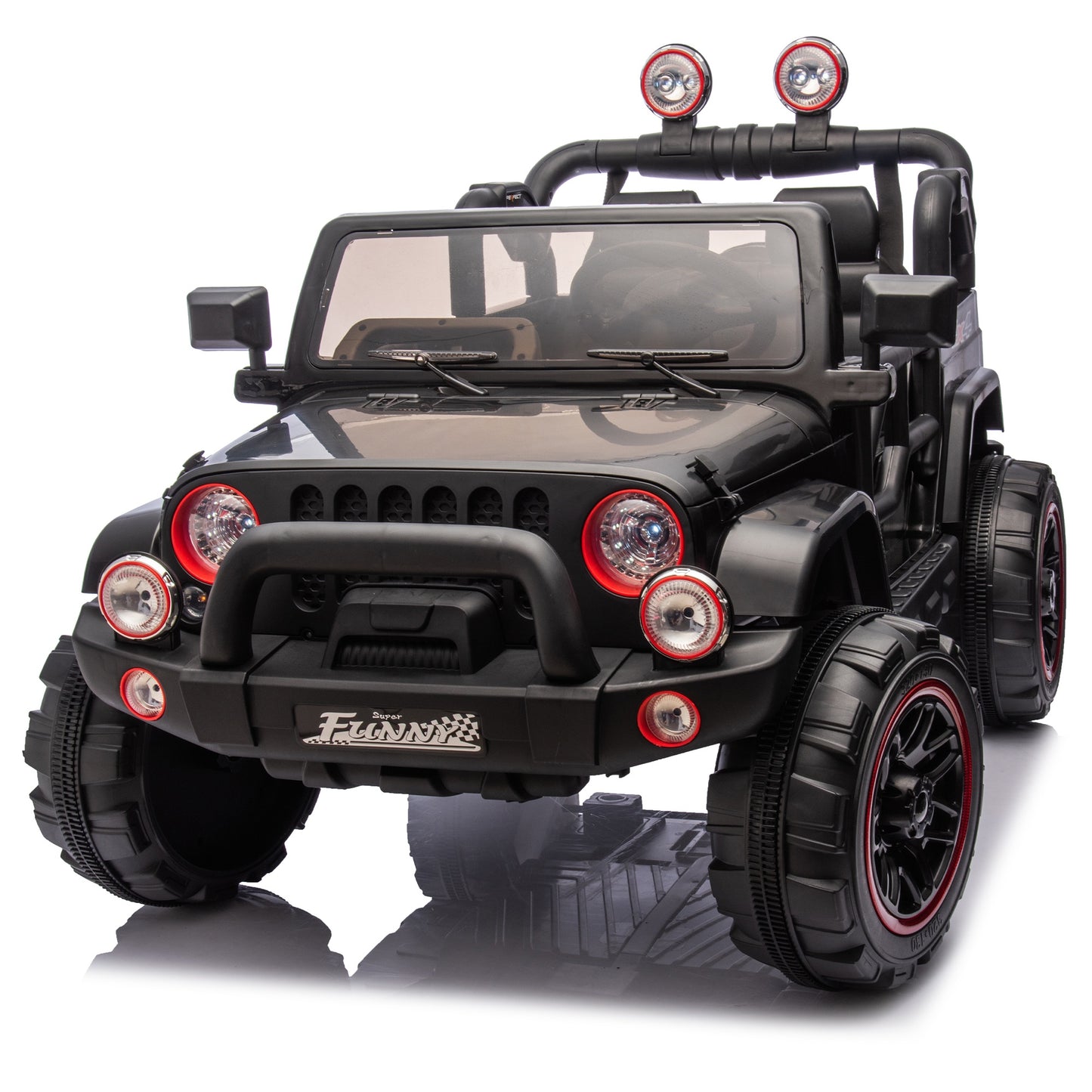 24V Kids Ride On Car with Remote Control, Rear Suspension Ride on Toy with Bluetooth, USB, 2 Seater Cars, Trunk Storage, Pull Rod, LED Lights, High/Low Speed, Electric Cars for Kids Aged 3–8, Pink