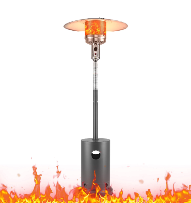 SESSLIFE Pyramid Patio Heater, 87" Tall Silver Propane Heater, ETL Certificated
