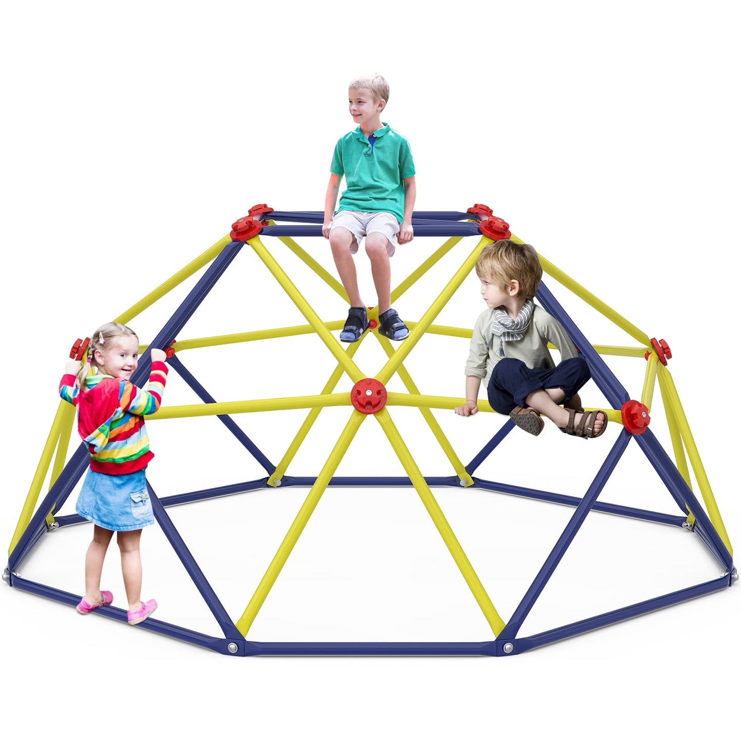SESSLIFE 6ft Outdoor Climbing Dome, Kids Jungle Gym Dome Climber, Playground Climber for 3-5 Years Old, Climbing Toys for Outside, Rust & UV Resistant Steel Climbing Structures, Max 500lbs