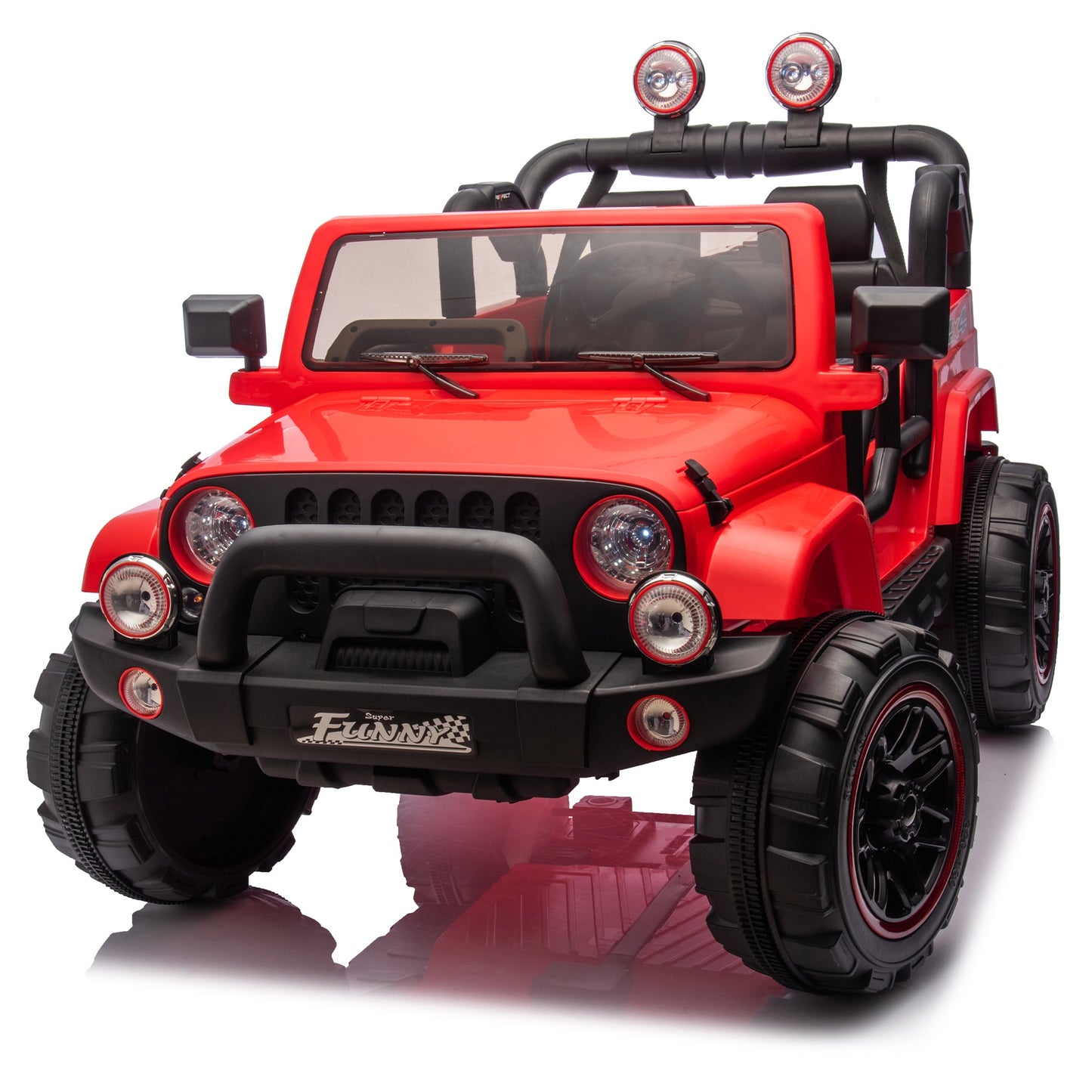 24V Kids Ride On Car with Remote Control, Rear Suspension Ride on Toy with Bluetooth, USB, 2 Seater Cars, Trunk Storage, Pull Rod, LED Lights, High/Low Speed, Electric Cars for Kids Aged 3–8, Pink