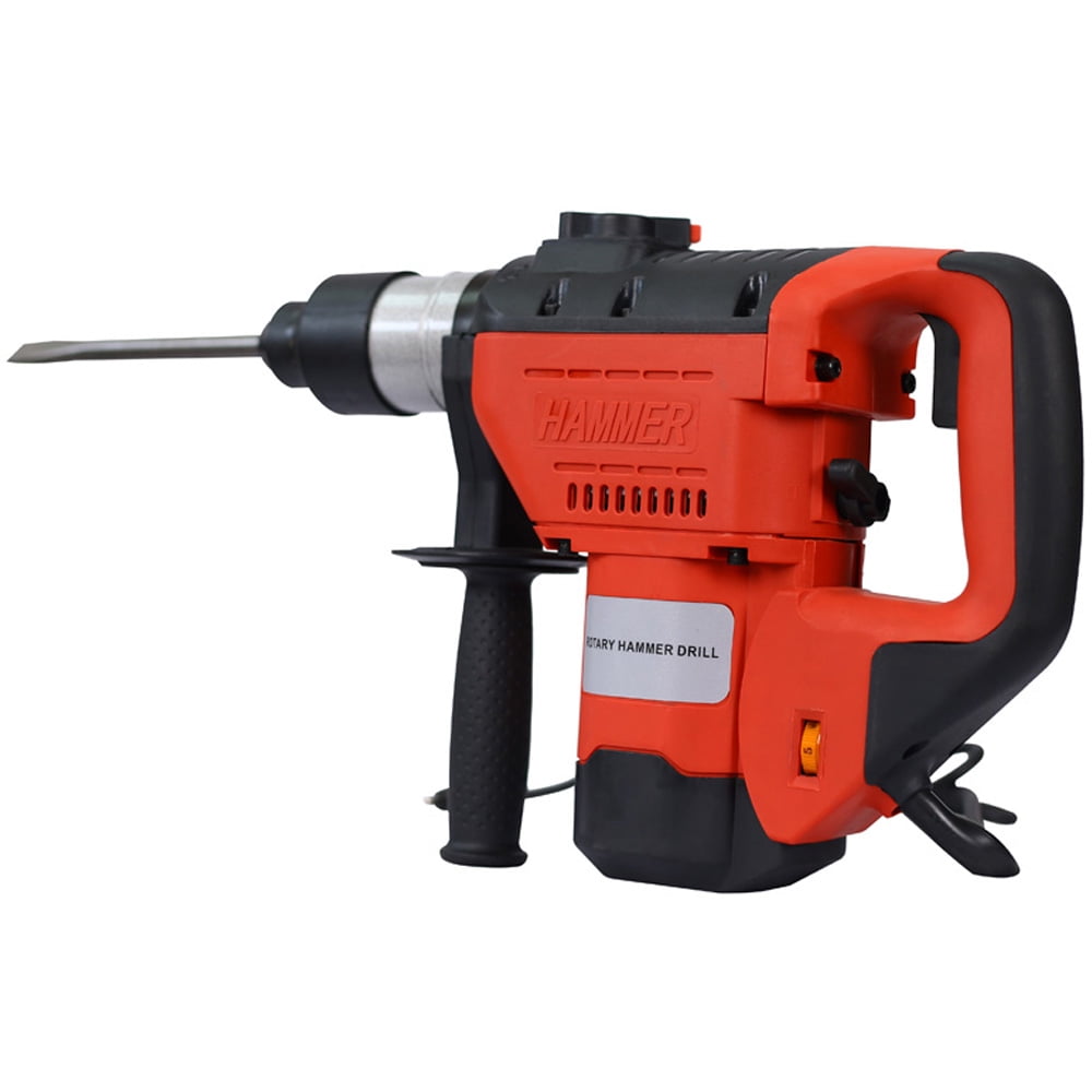 SESSLIFE Electric Drill Kit, 1100W Rotary Hammer Drill for Concrete Wood, Professional 1-1/2" SDS Plus Rotary Hammer Kit with 3 Functions, Black & Red, X2468