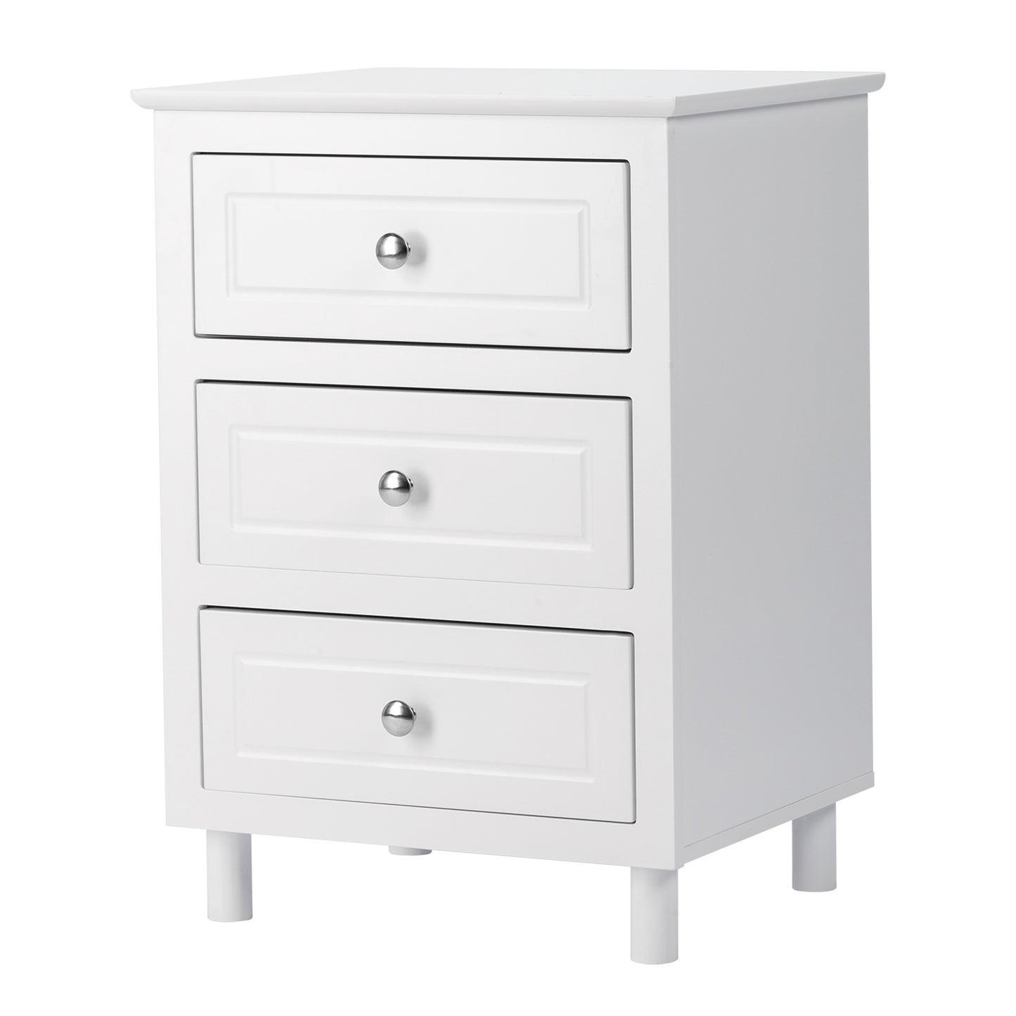 Sesslife Night Stand, Small Side Table with Drawers, White End Table with Storage, End Tables for Living Room with Storage, Wood Side Tables, Living Room Table, Bedside Table