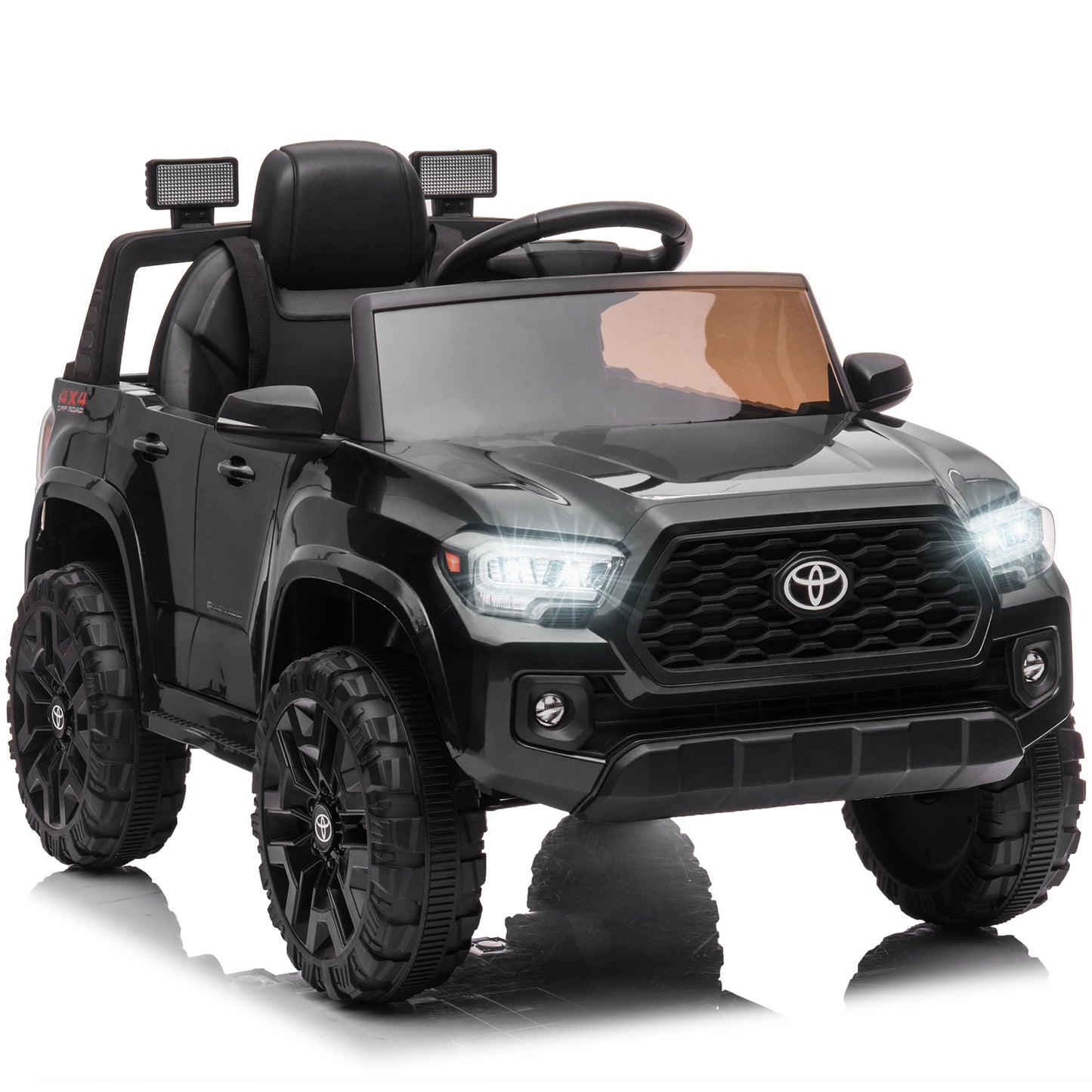12V Kids Ride-on Truck, Toyota Tacoma Remote Control Electric Ride On Car for Boys Girls, Green, DT60