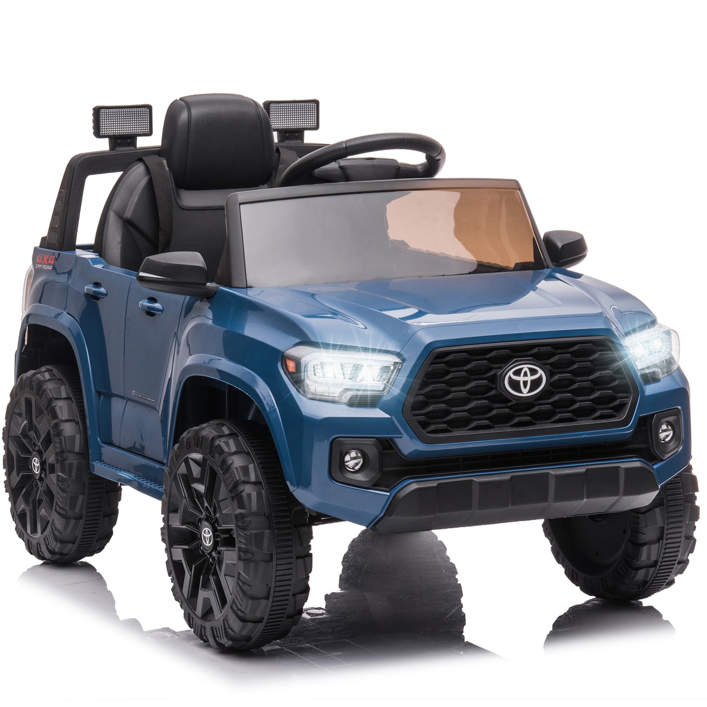12V Kids Ride-on Truck, Toyota Tacoma Remote Control Electric Ride On Car for Boys Girls, Green, DT60