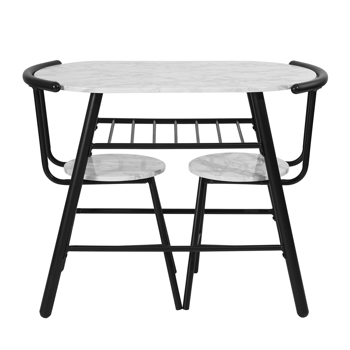 3 Piece Bar Dining Table Sets, Small Kitchen Table Set for 2, Dining Set Studio Collection with Two Chirs Home Kitchen Breakfast Table