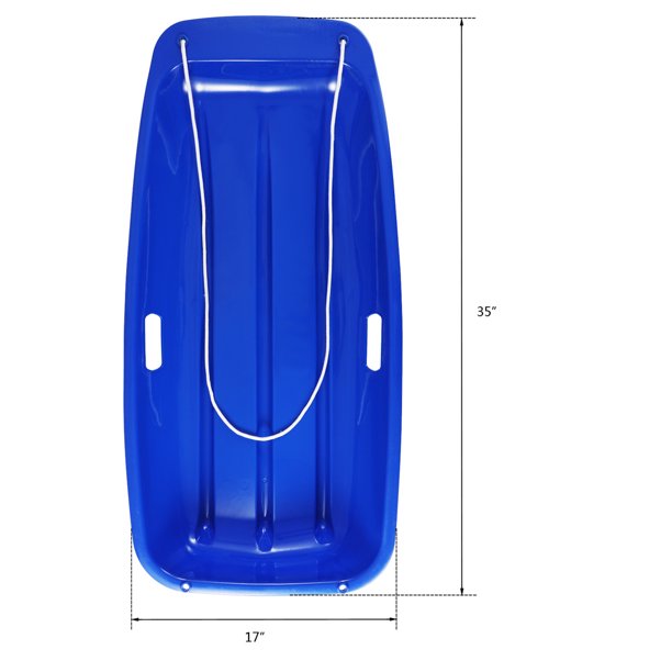 SESSLIFE Plastic Sleds for Kids Teens, 2 Packs Snow Sled with Pull Rope & 2 Handles, 02