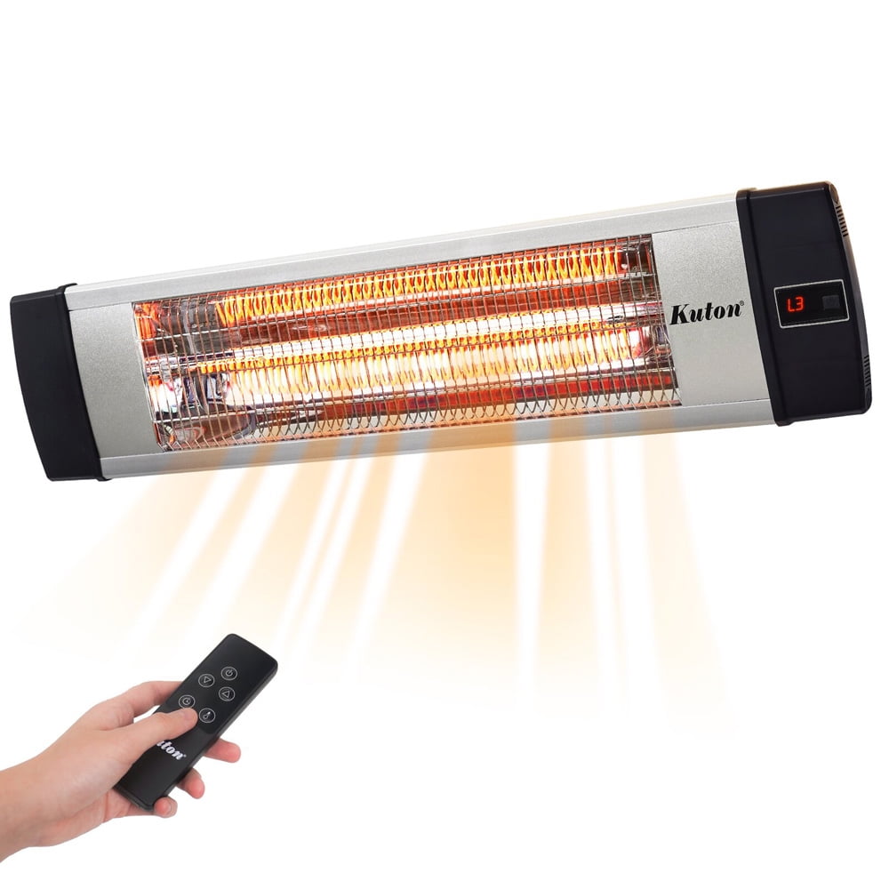 SESSLIFE Infrared Heater for Indoor Outdoor Use, Patio Heater with Remote Control, Timer, Electric Heater for Wall-Mounted Ceiling, 1500W Super Quiet Heater w/ Waterproof Overheating Protection, X1181