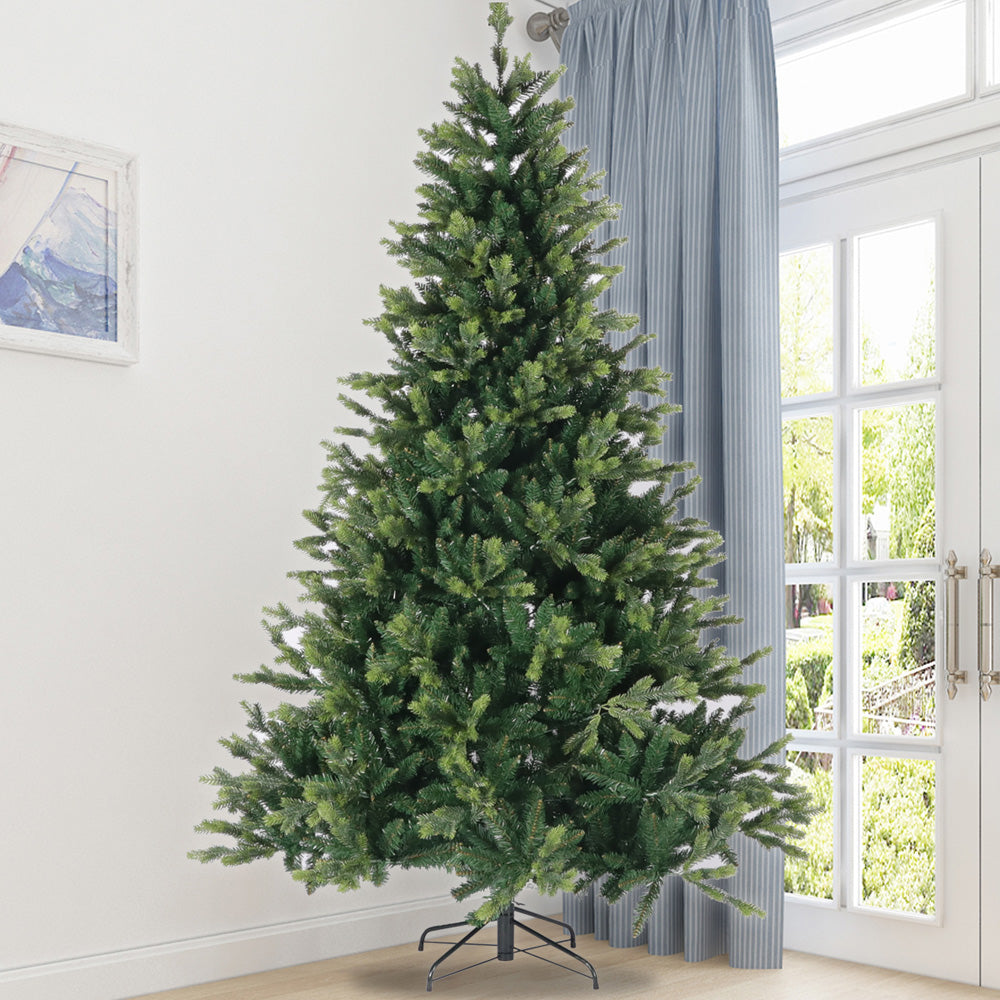 SESSLIFE 7.5 Feet Christmas Tree for Home Party Holiday Decor, Artificial Christmas Tree with 2727 Tips and Foldable Metal Stand, Hinged Aspen PE Flake Christmas Trees for Decorations, Green, X1339