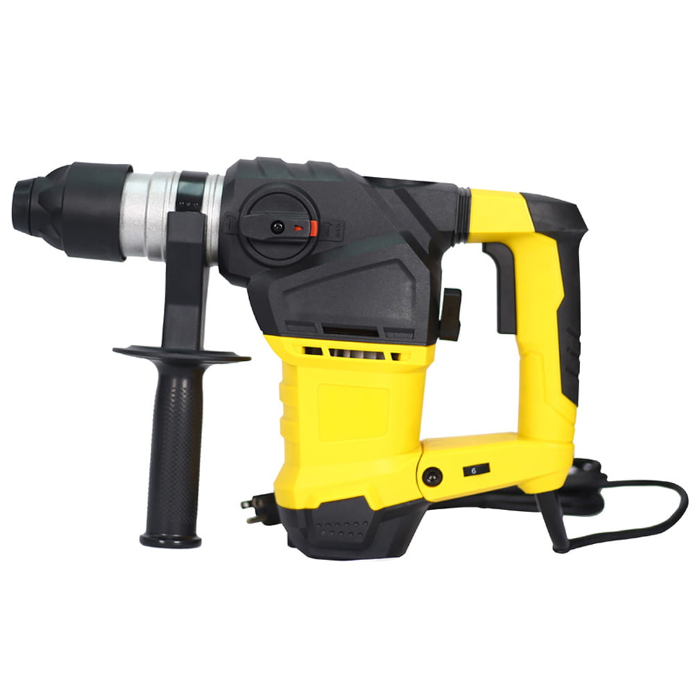 Rotary Hammer Drill Kit, SESSLIFE 13 Amp 1500W Rotary Hammer, 1-1/4" SDS Plus Rotary Hammer Drill with 3 Functions, 360°Adjustable Handle, Vibration Control, Black & Yellow, X2482
