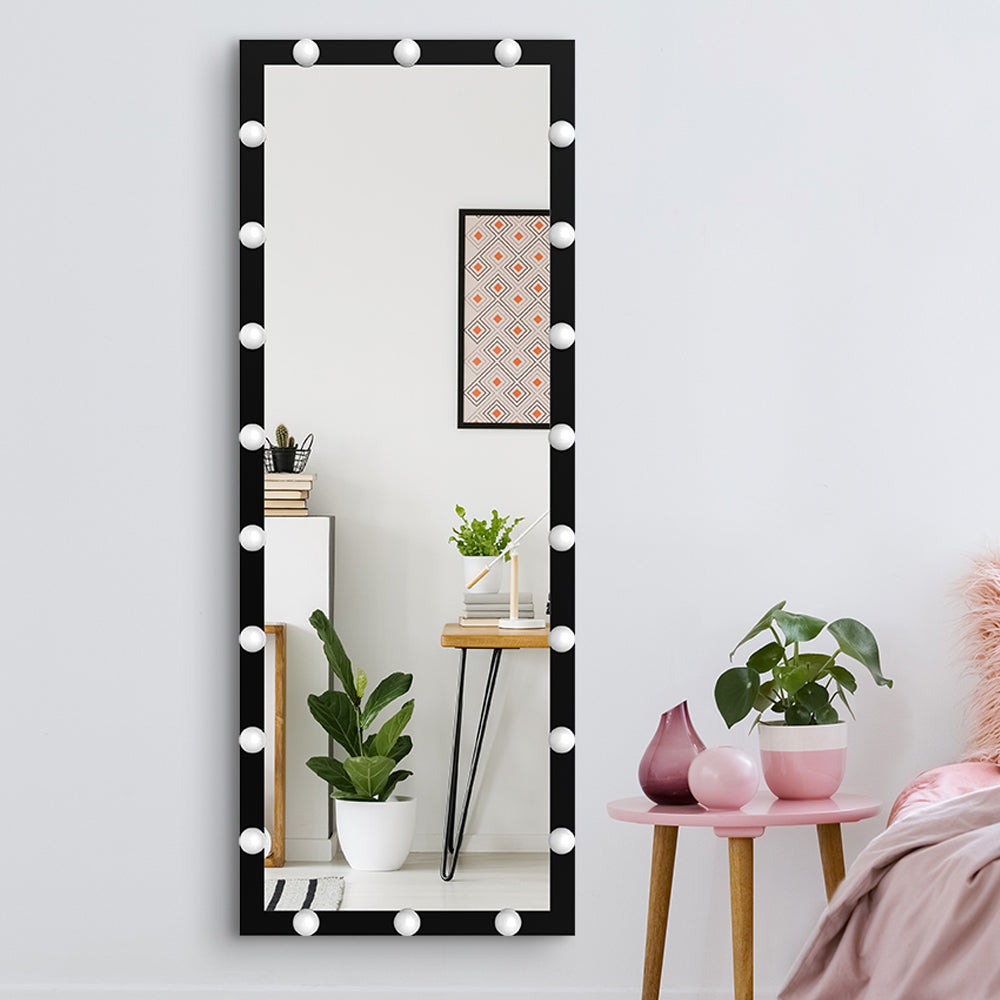 Hollywood Vanity Mirror, Full Length Mirror with Led Lights, 3 Color Full Length Dressing Mirror, Modern Wall Standing Makeup Mirror, DT8