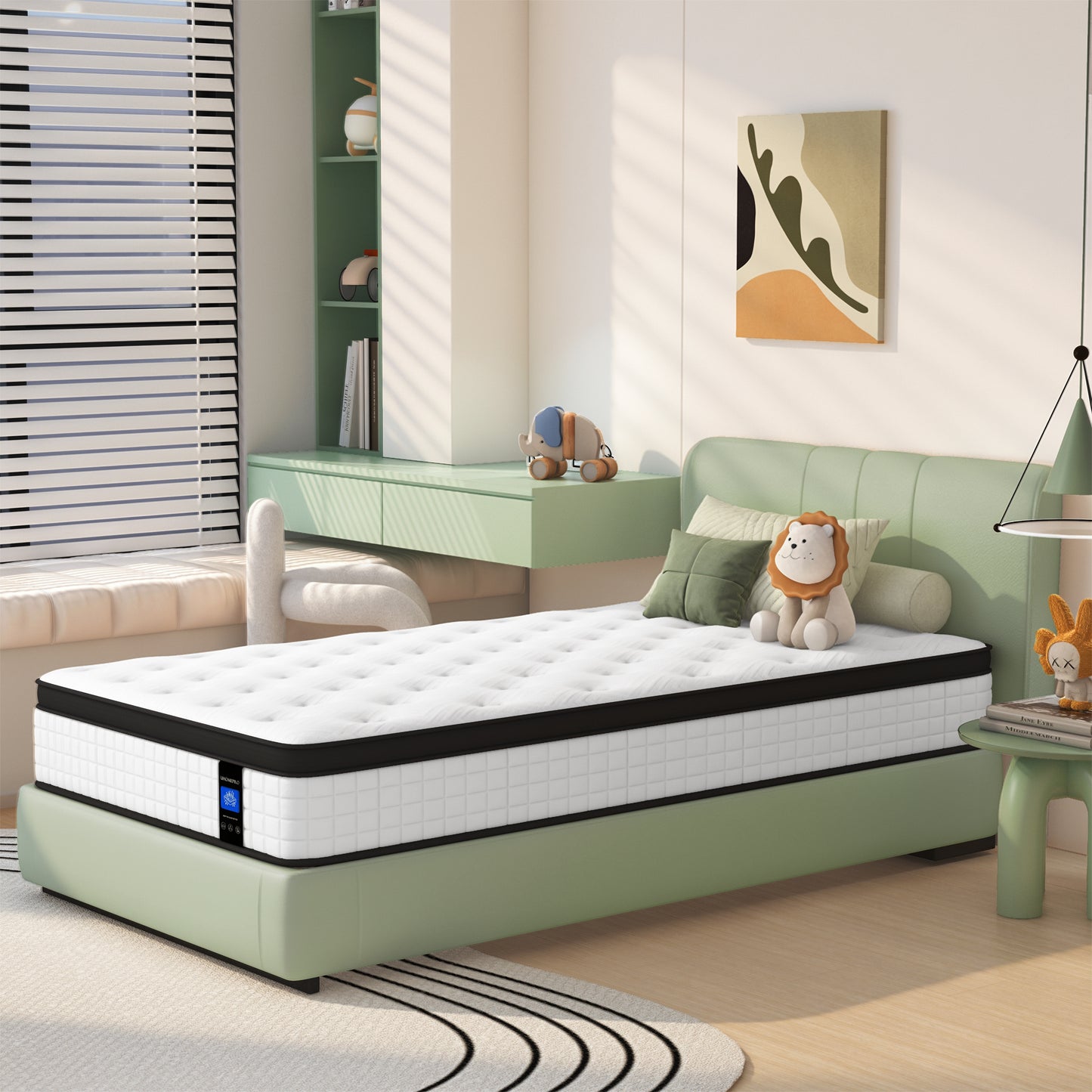 12 Inch Hybrid Twin Mattress, SESSLIFE Medium Firm Pocket Spring and Memory Foam Mattress in a Box, Breathable Knitted Cover, Motion Isolation, ertiPUR-US Certified