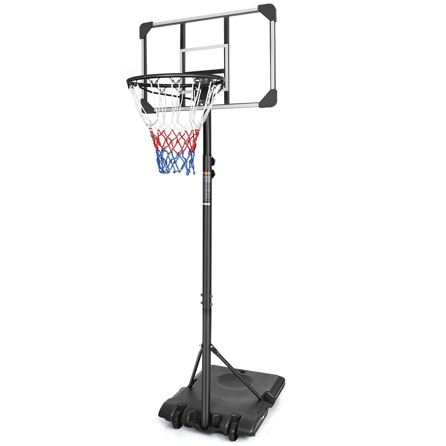 Basketball Hoop for Kids, Indoor Outdoor Basketball Court, 5.6ft-7ft Height Adjustable Basketball Goal with Removable Wheels